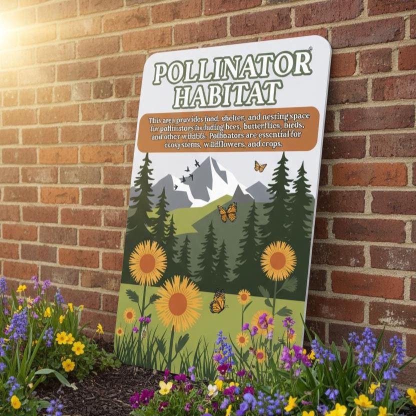 Native Plant Pollinator Habitat Sign
