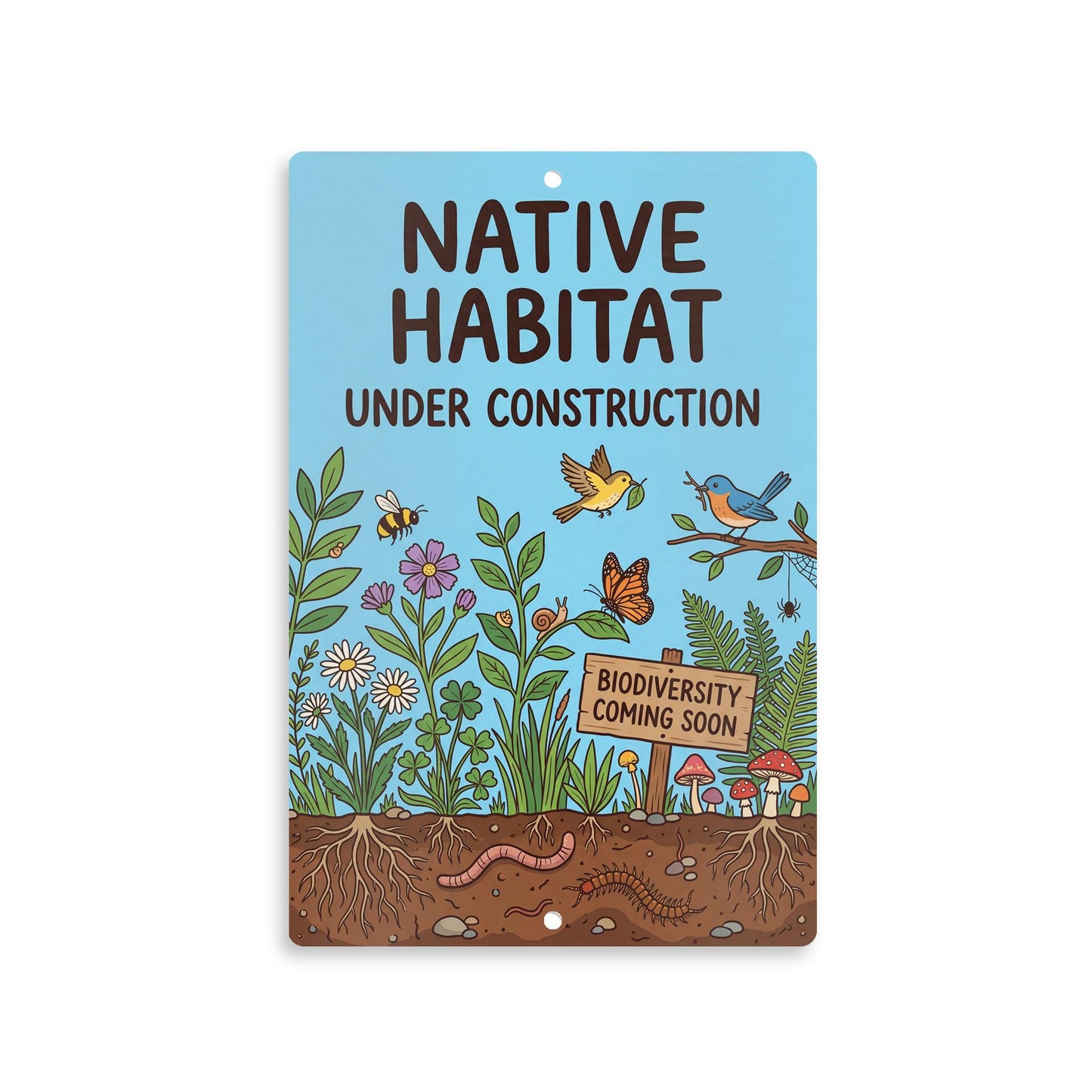 Native Habitat Under Construction Sign