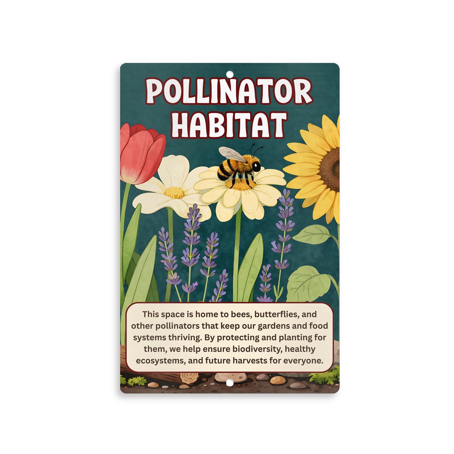 Pollinator Habitat Metal Sign