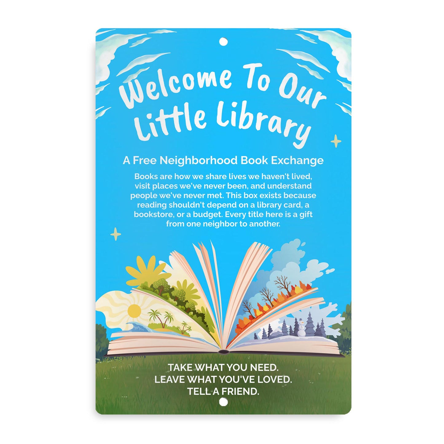 Library Welcome Sign