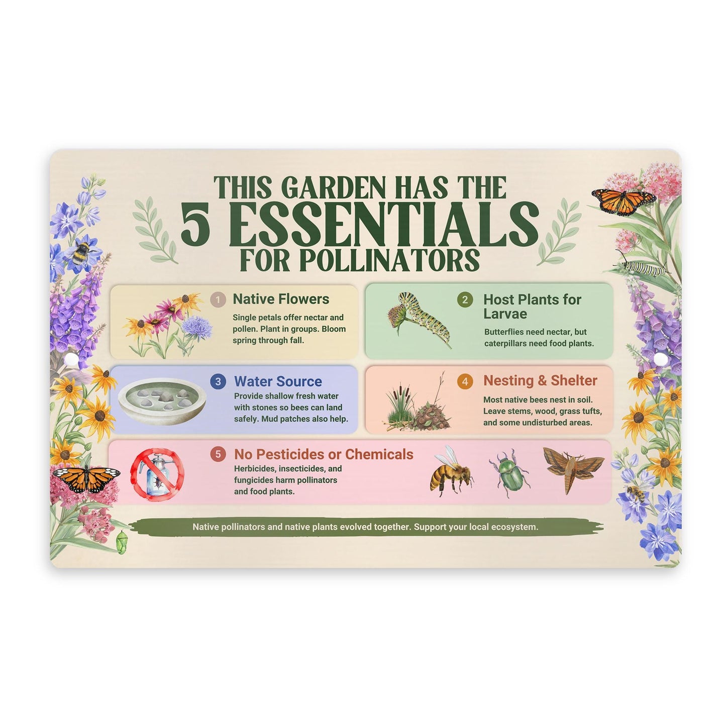 Pollinator Essentials Habitat Sign