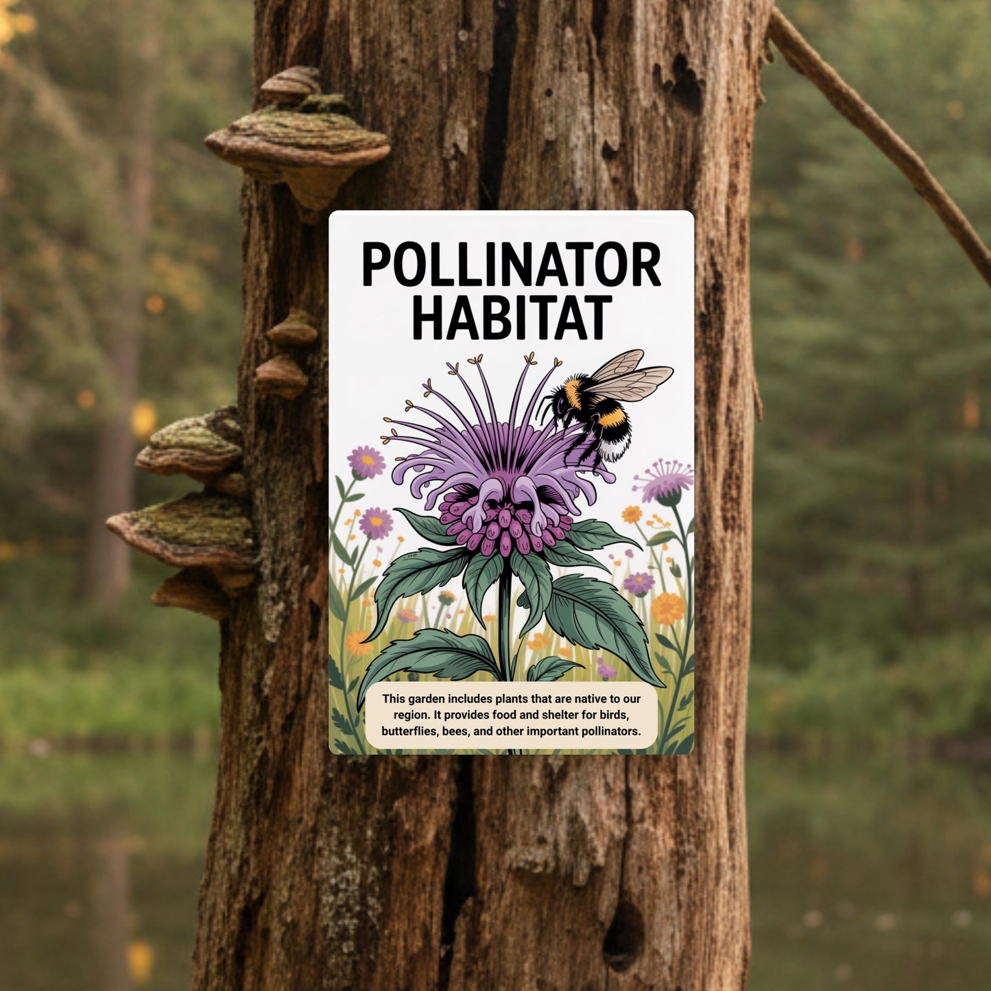 Native Plant Pollinator Habitat Sign