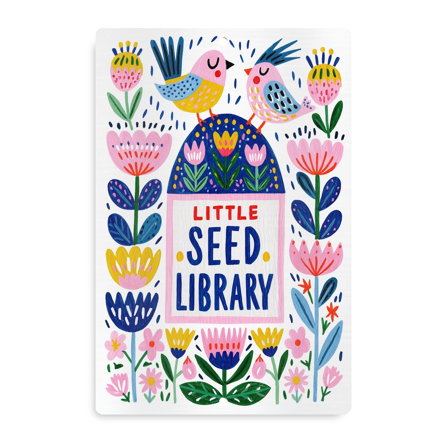 Little Seed Library Metal Sign