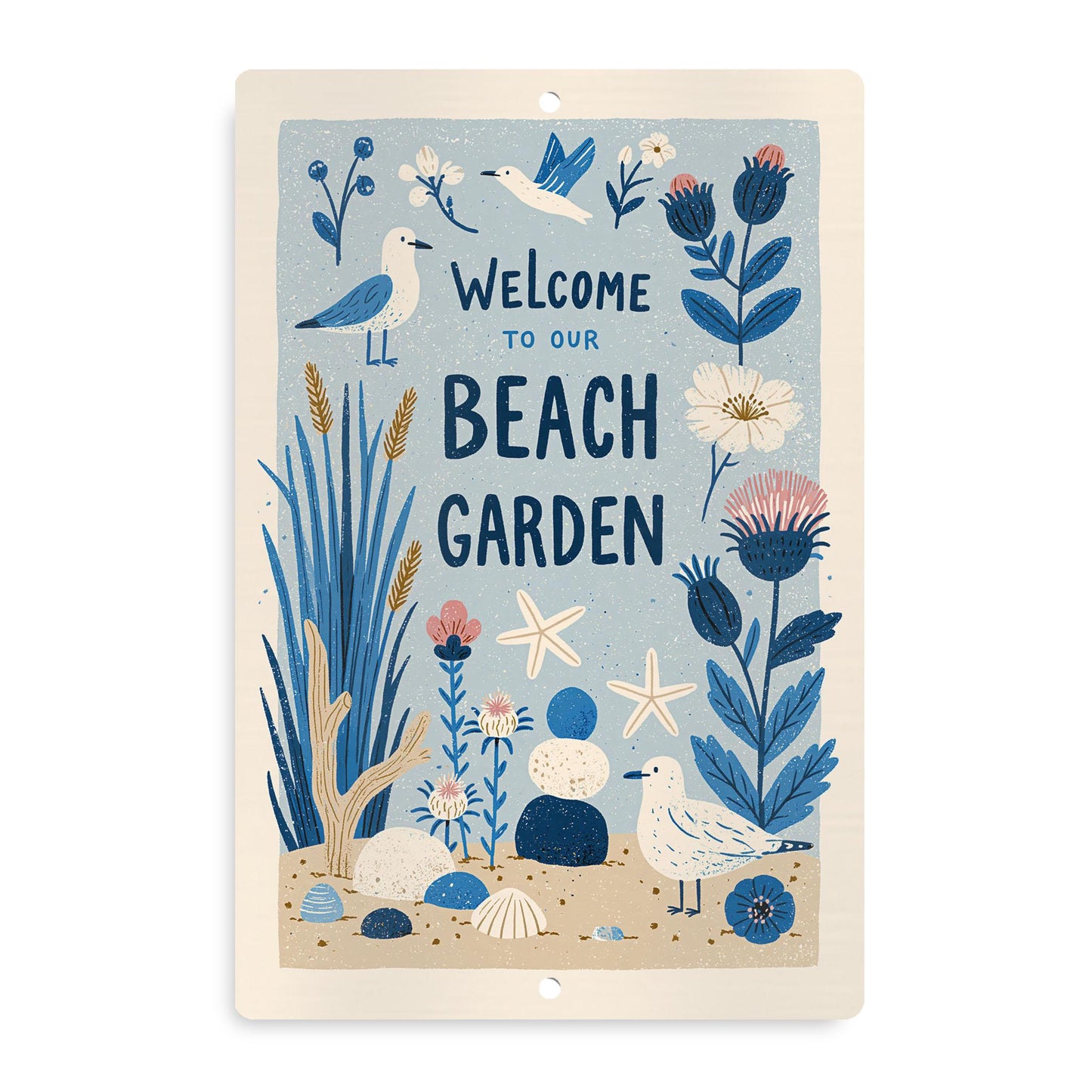 Beach Garden Metal Sign