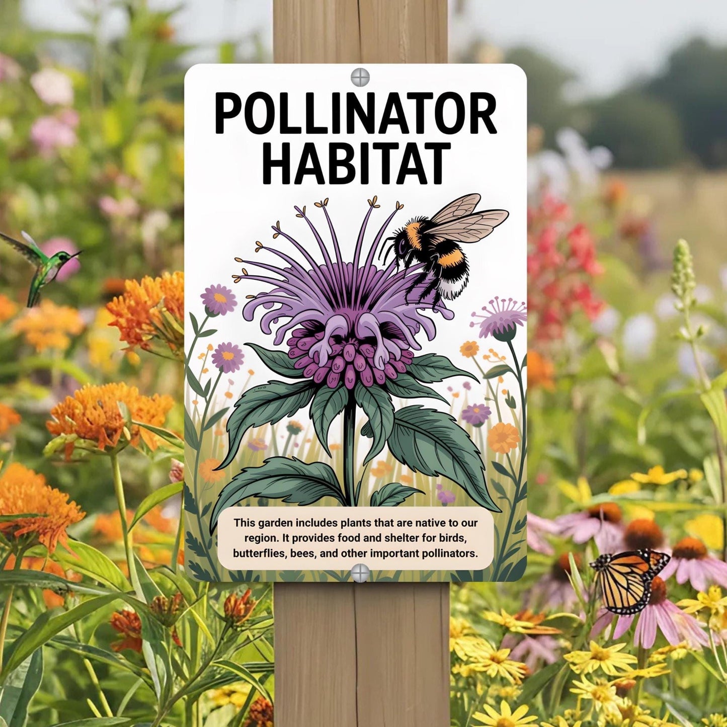 Native Plant Pollinator Habitat Sign