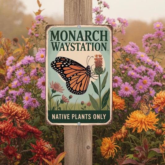 Monarch Waystation Outdoor Metal Sign