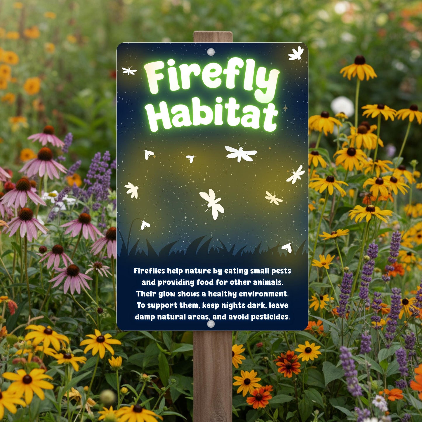 Firefly Habitat Metal Art Sign