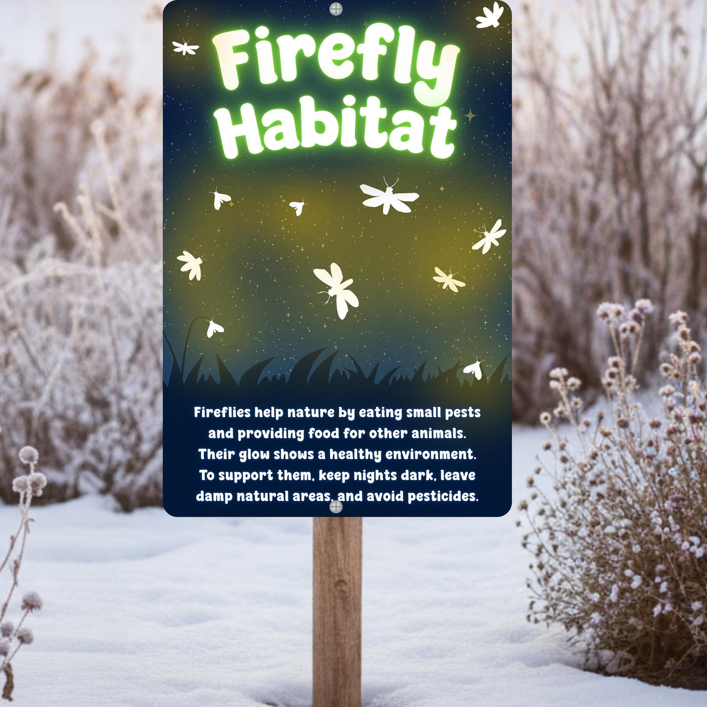 Firefly Habitat Metal Art Sign