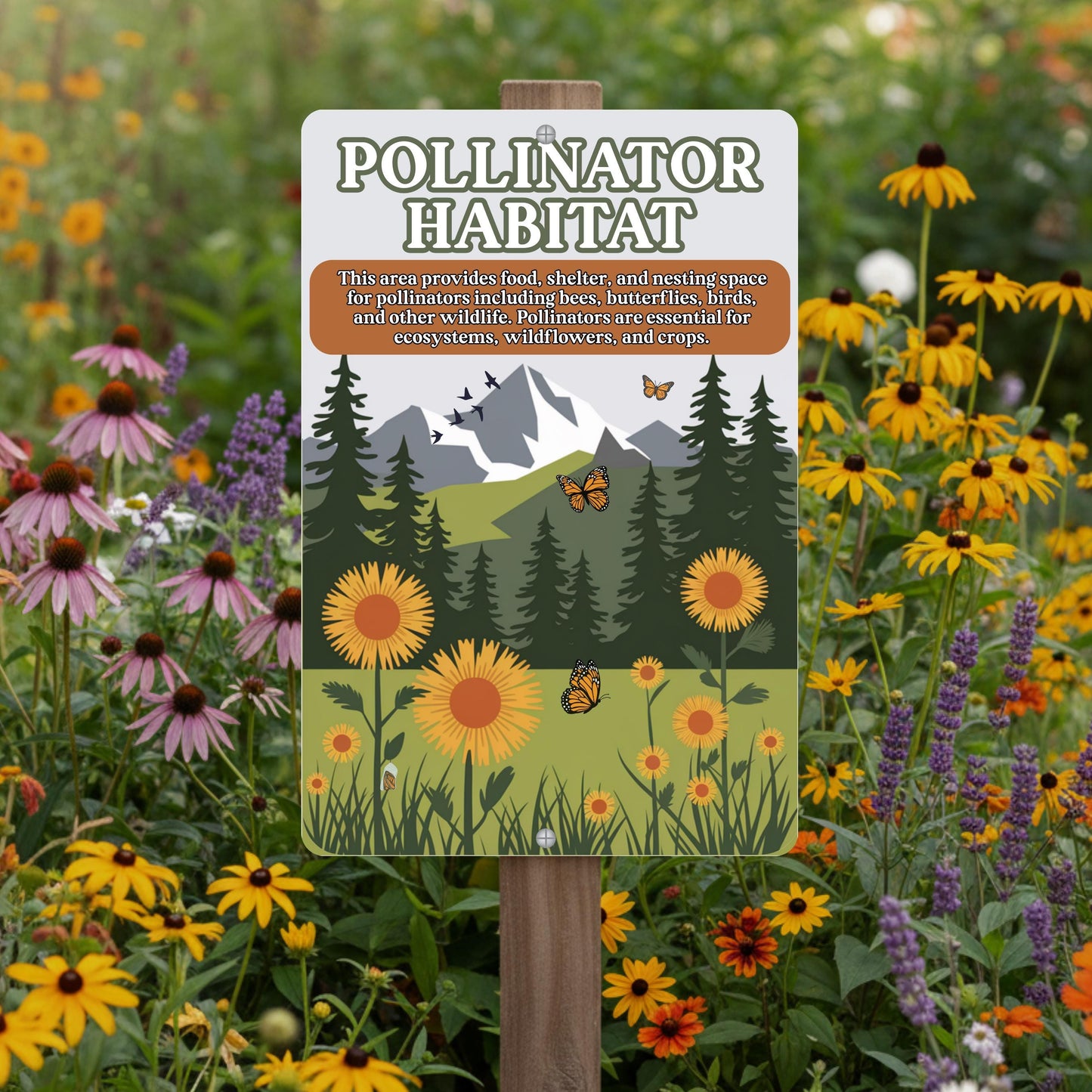 Native Plant Pollinator Habitat Sign