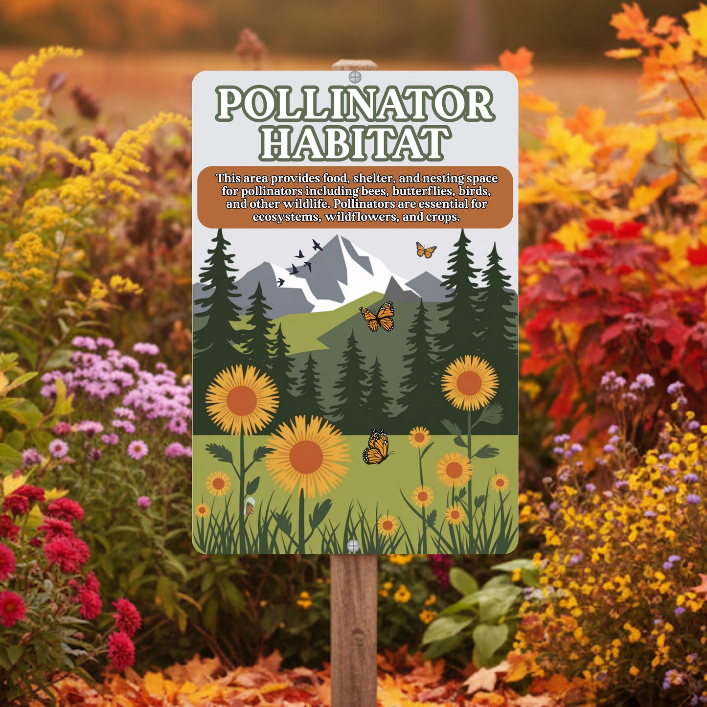 Native Plant Pollinator Habitat Sign