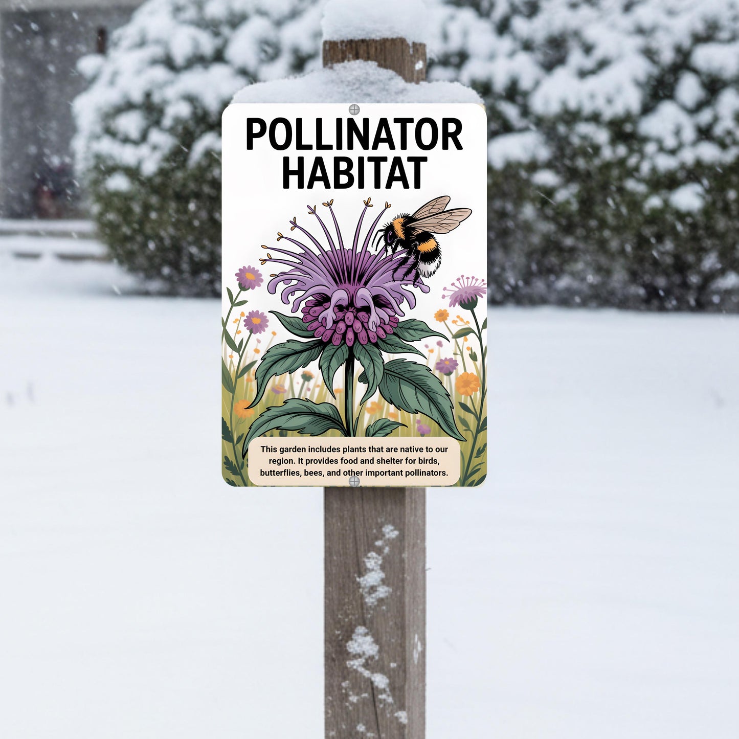 Native Plant Pollinator Habitat Sign