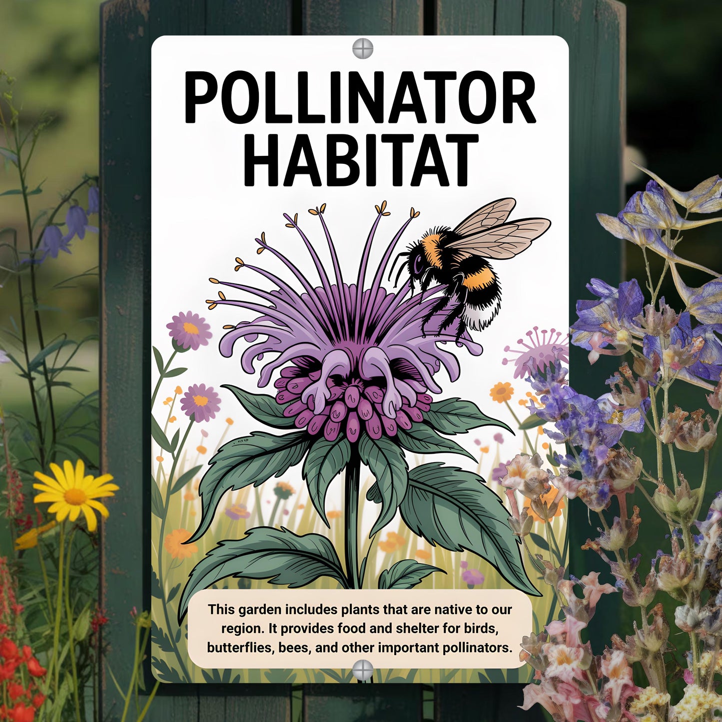 Native Plant Pollinator Habitat Sign