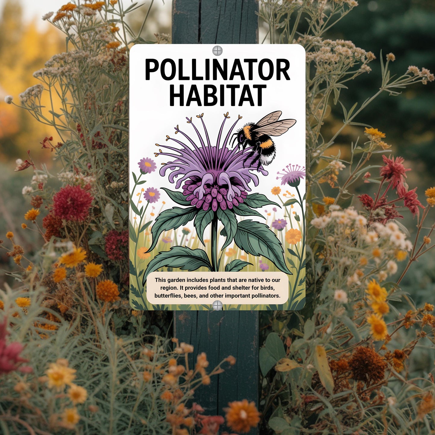 Native Plant Pollinator Habitat Sign