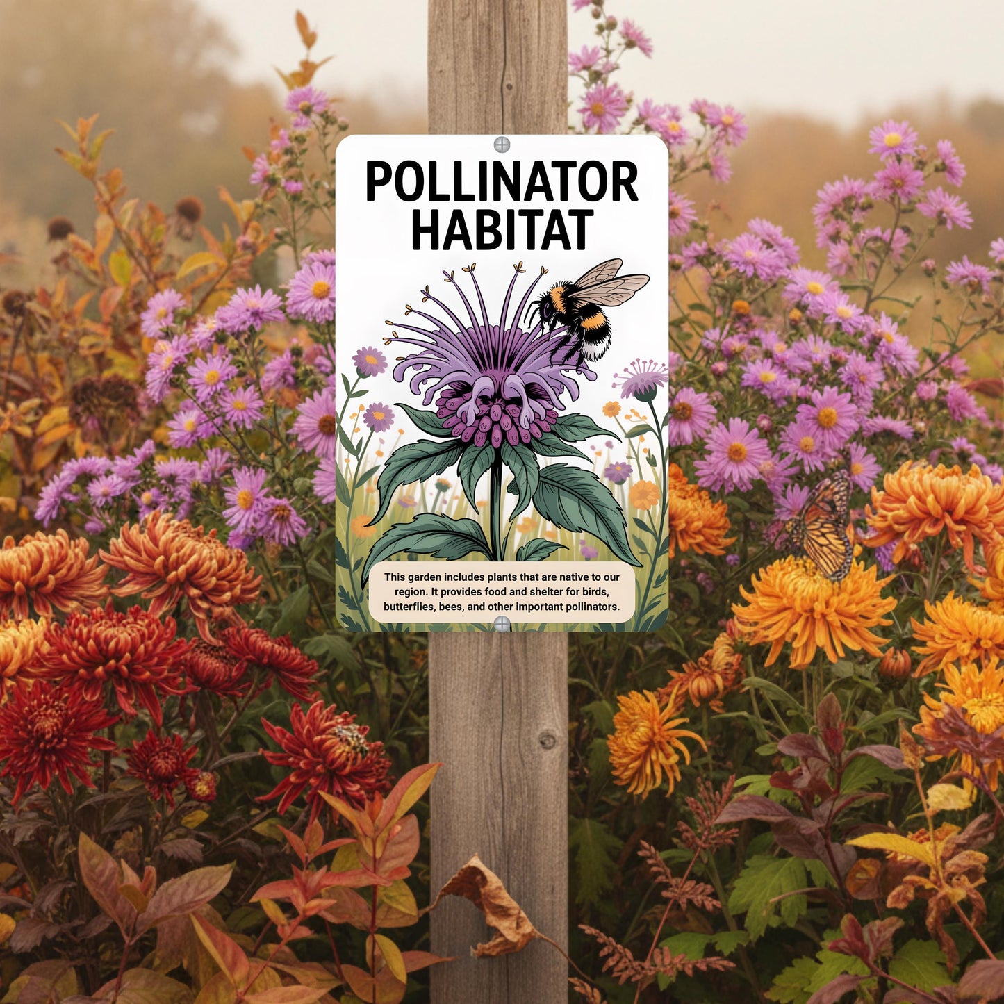 Native Plant Pollinator Habitat Sign