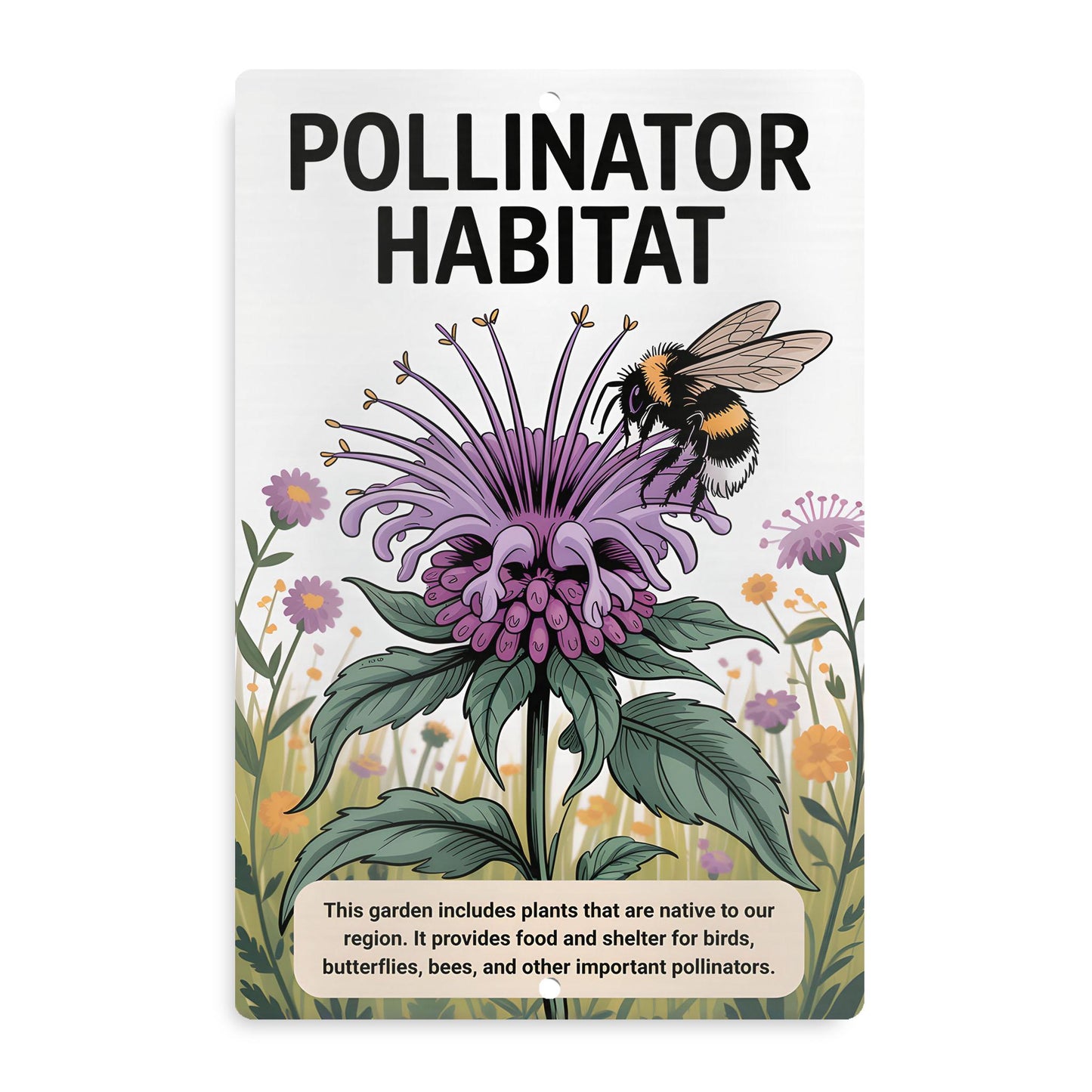 Native Plant Pollinator Habitat Sign