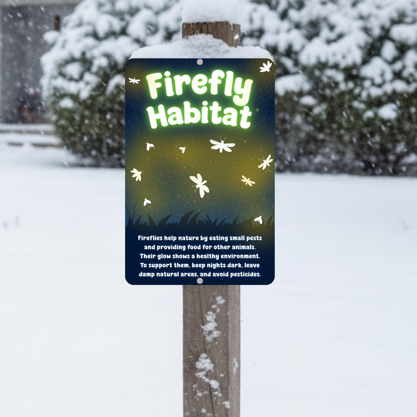 Firefly Habitat Metal Art Sign