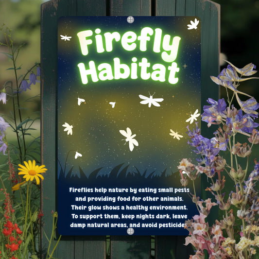Firefly Habitat Metal Art Sign