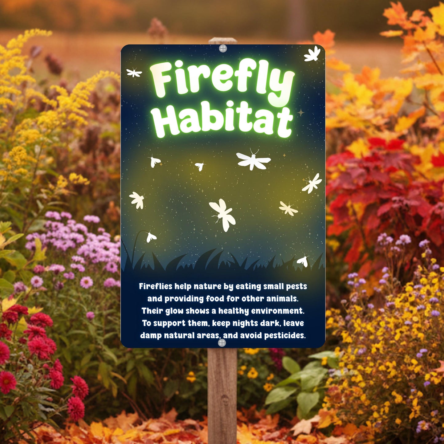 Firefly Habitat Metal Art Sign