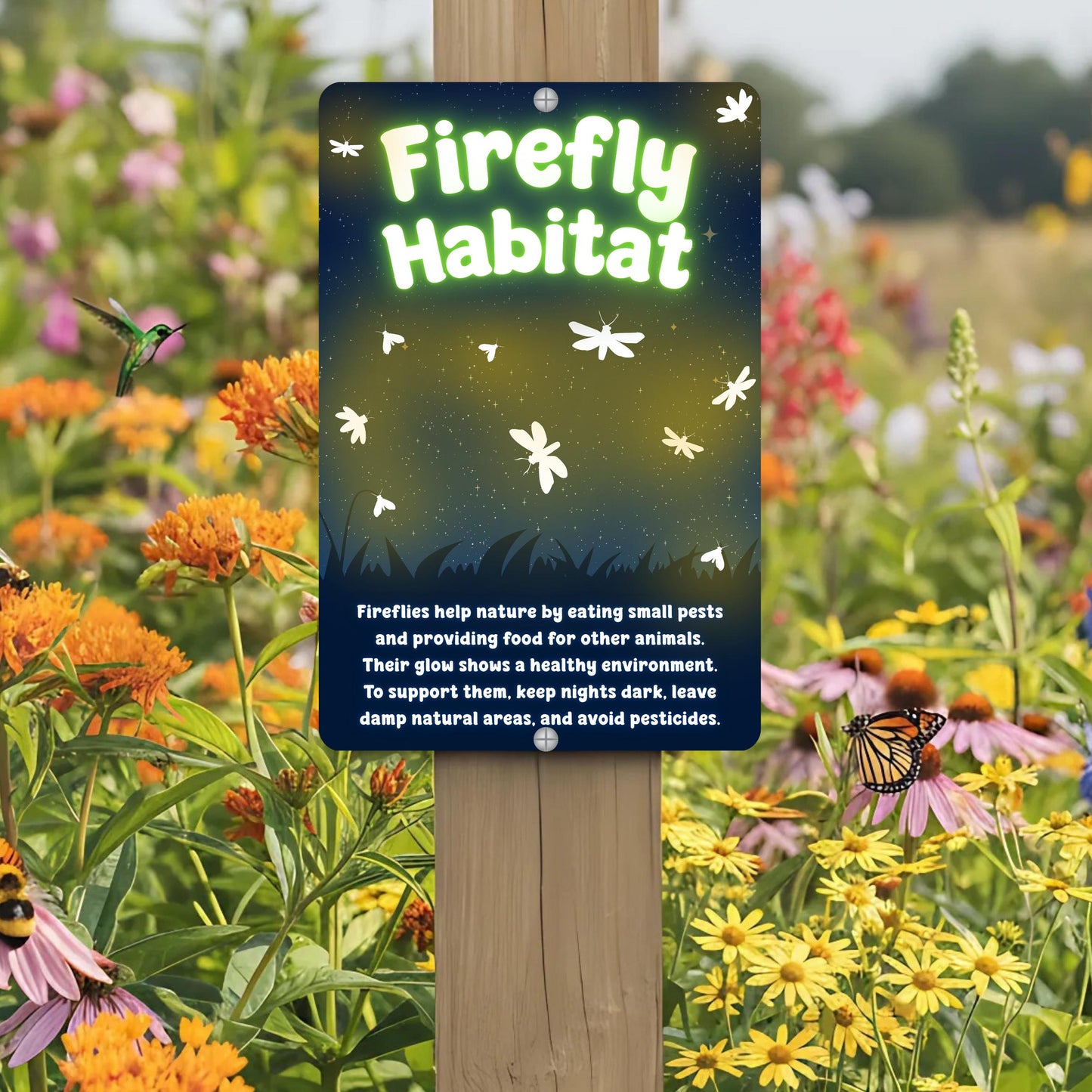 Firefly Habitat Metal Art Sign