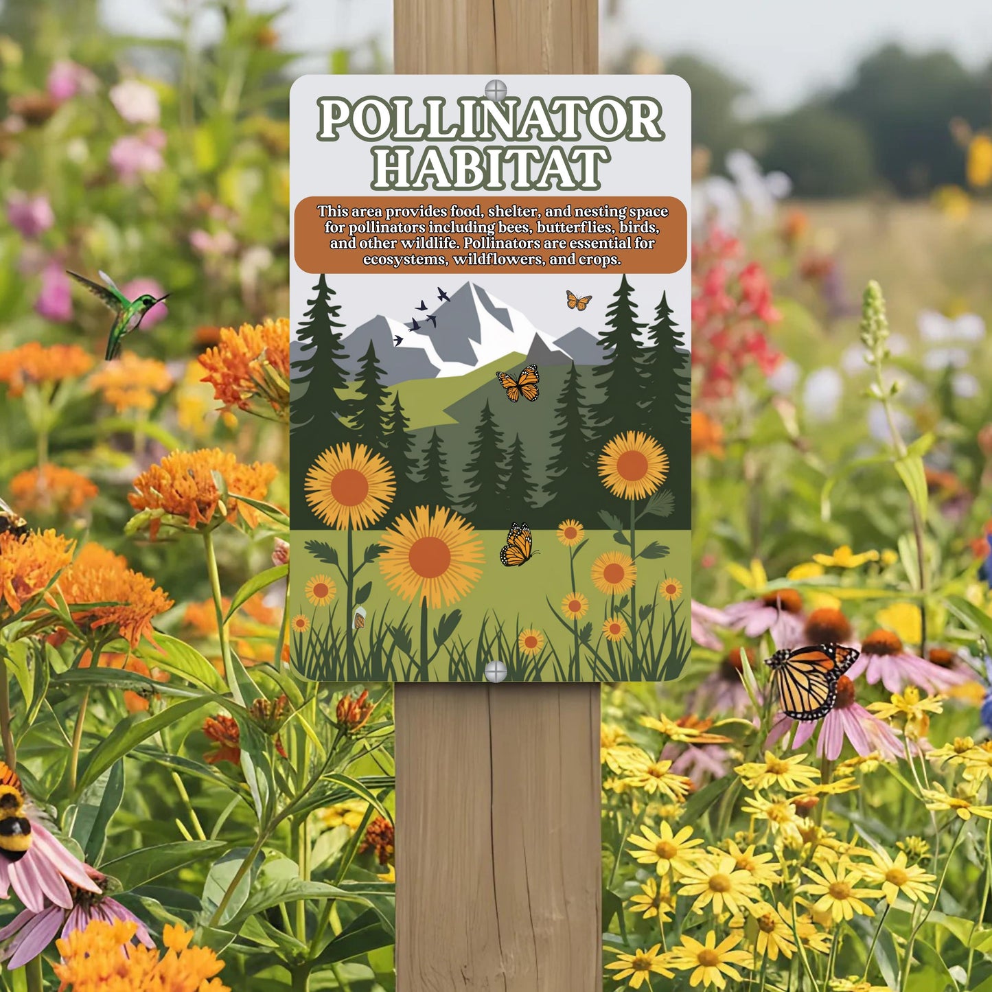 Native Plant Pollinator Habitat Sign