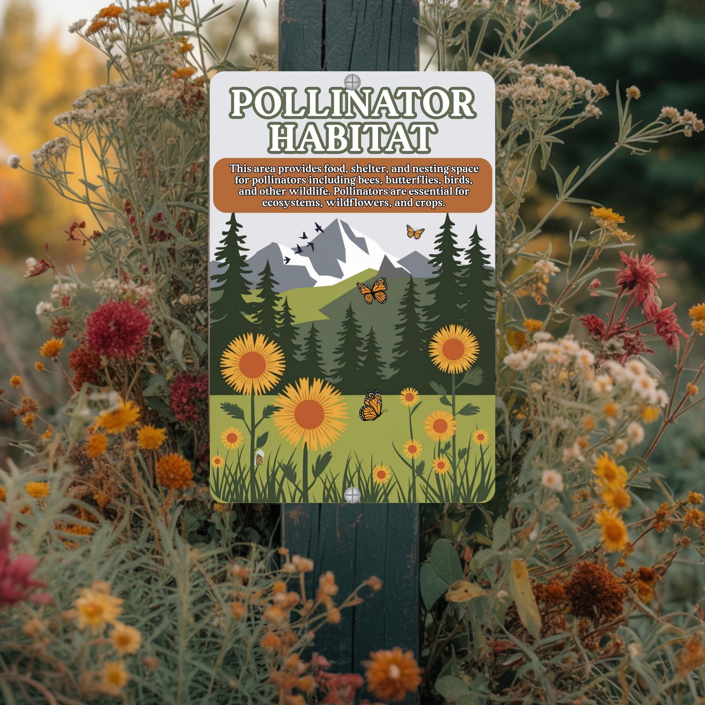 Native Plant Pollinator Habitat Sign
