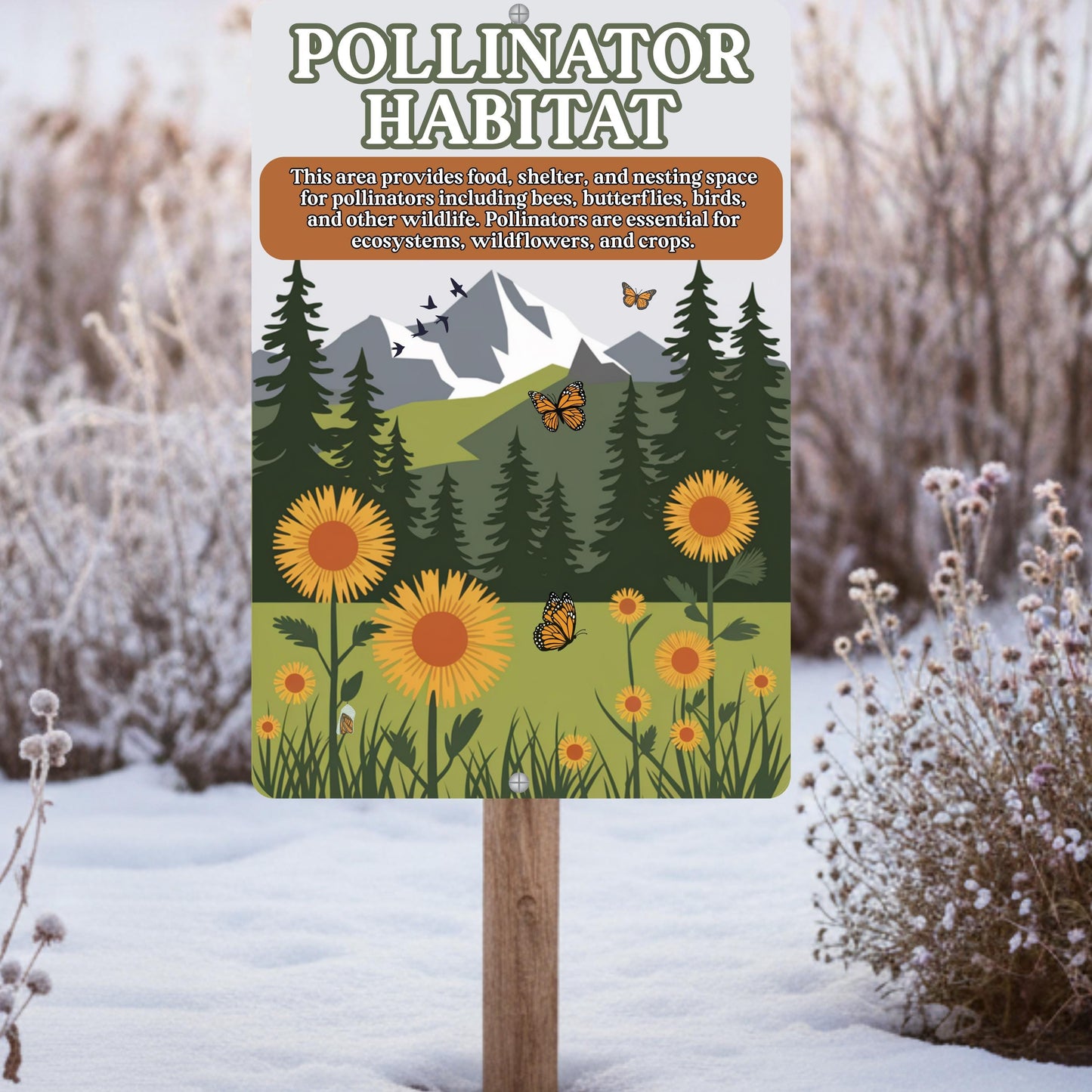 Native Plant Pollinator Habitat Sign