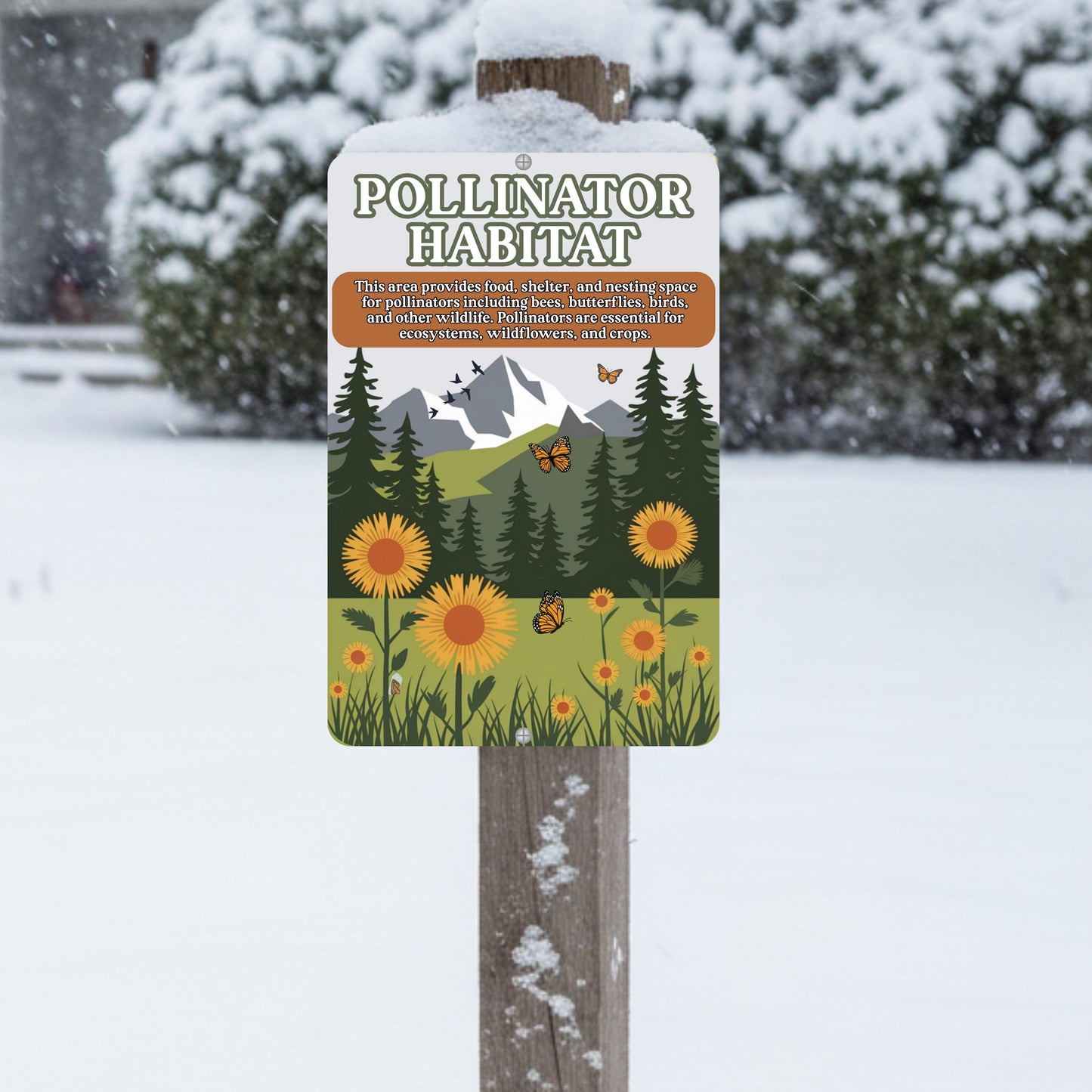 Native Plant Pollinator Habitat Sign