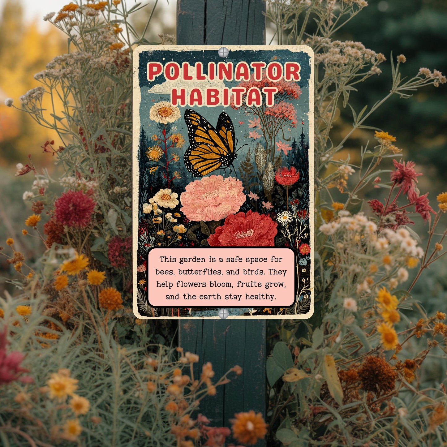 Native Plant Pollinator Habitat Sign