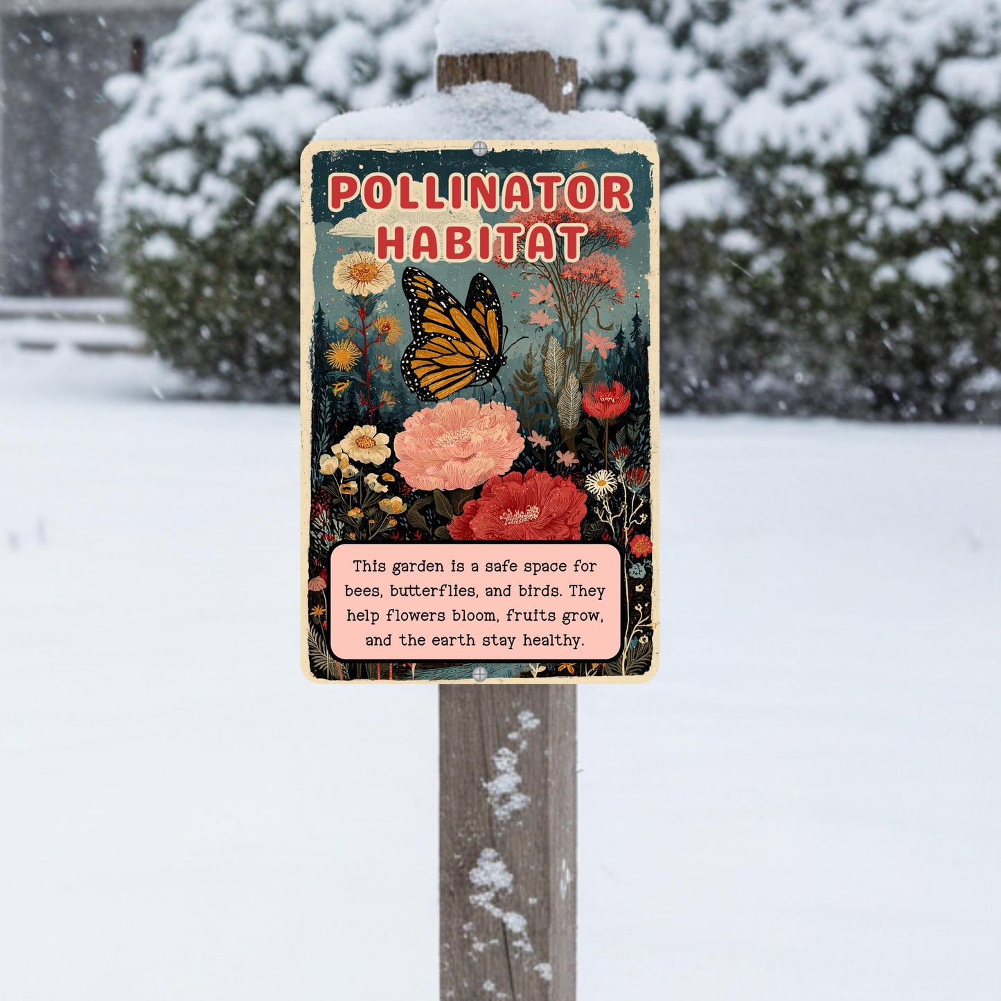 Native Plant Pollinator Habitat Sign