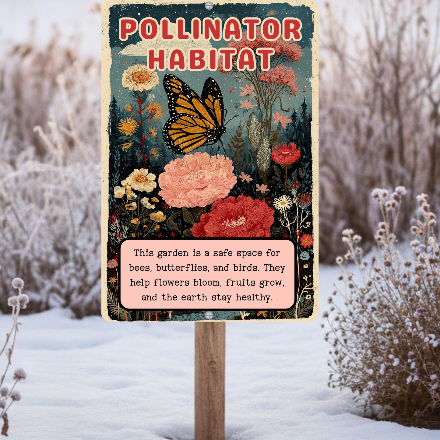 Native Plant Pollinator Habitat Sign