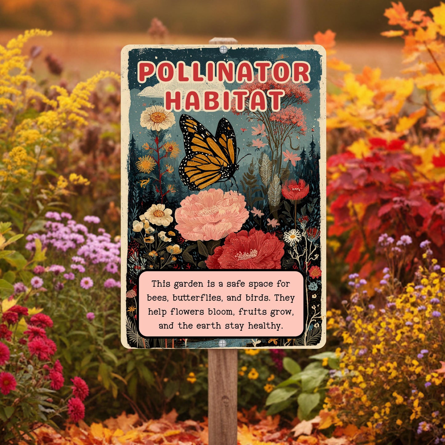 Native Plant Pollinator Habitat Sign