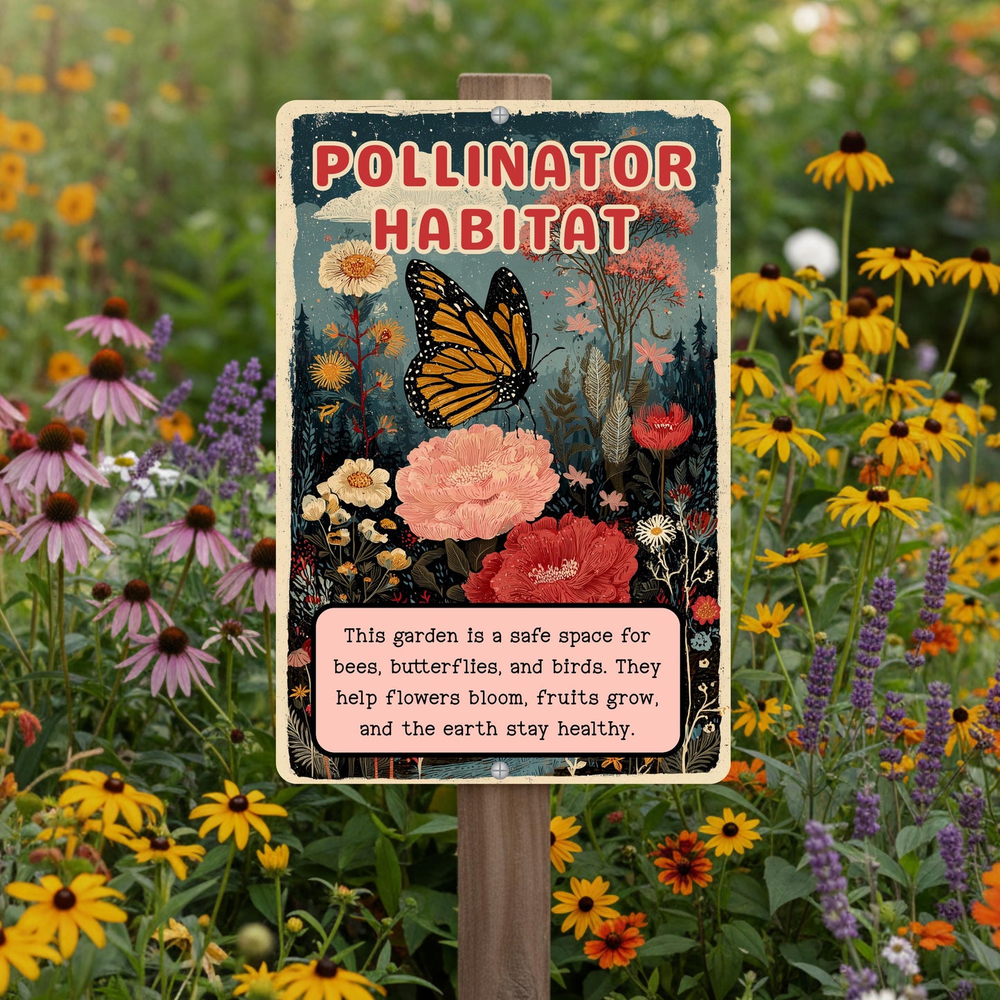 Native Plant Pollinator Habitat Sign