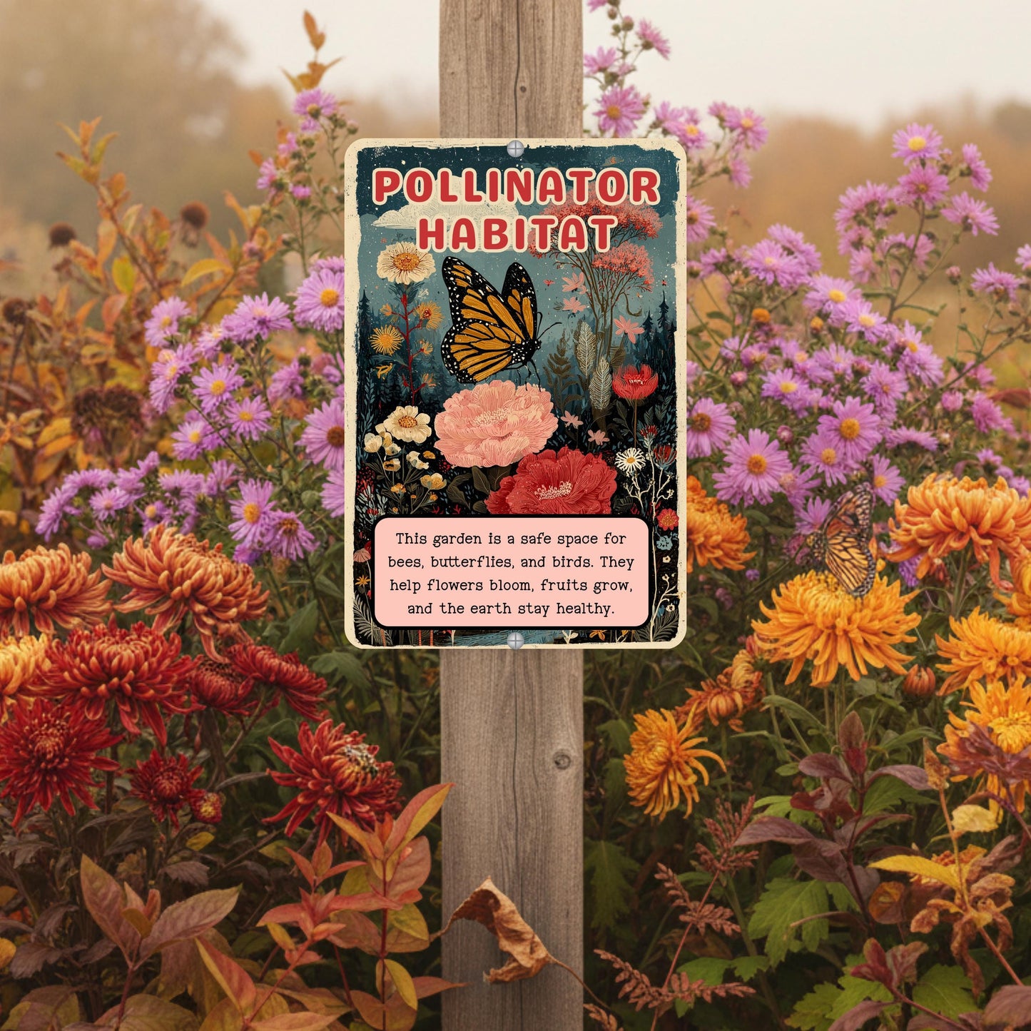 Native Plant Pollinator Habitat Sign