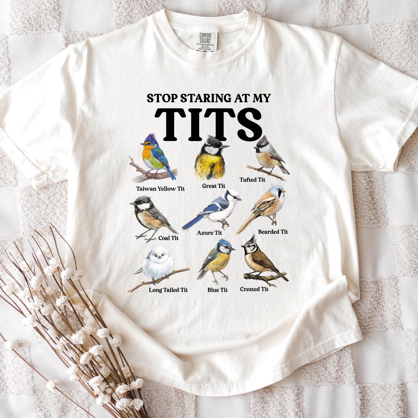 Y2K Tufted Titmouse Shirt, Birding TShirt, Vintage 90s Graphics Tee, Gift for Bird Lovers