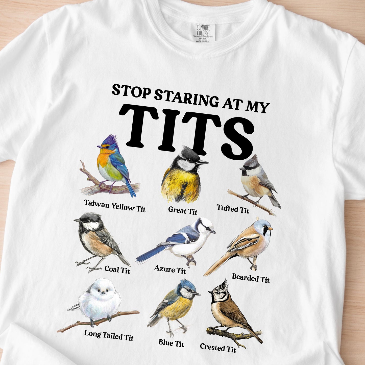 Y2K Tufted Titmouse Shirt, Birding TShirt, Vintage 90s Graphics Tee, Gift for Bird Lovers