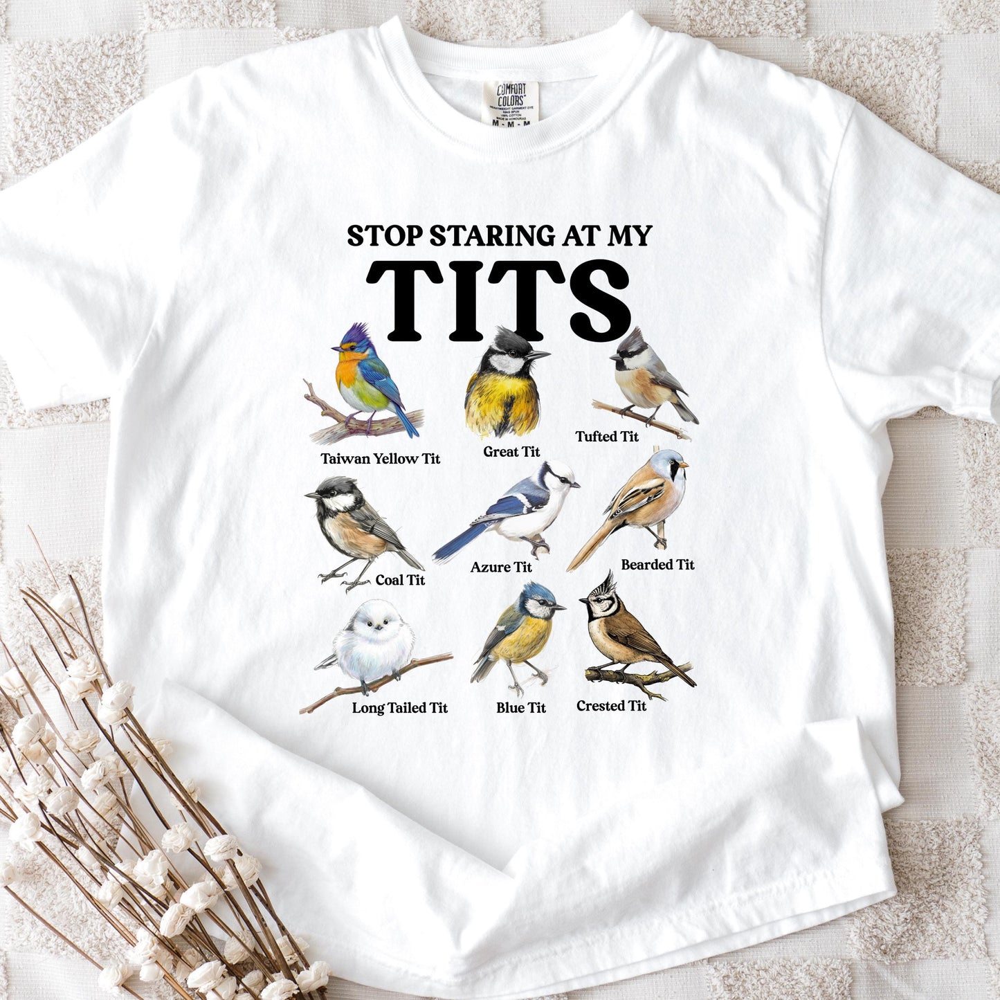 Y2K Tufted Titmouse Shirt, Birding TShirt, Vintage 90s Graphics Tee, Gift for Bird Lovers