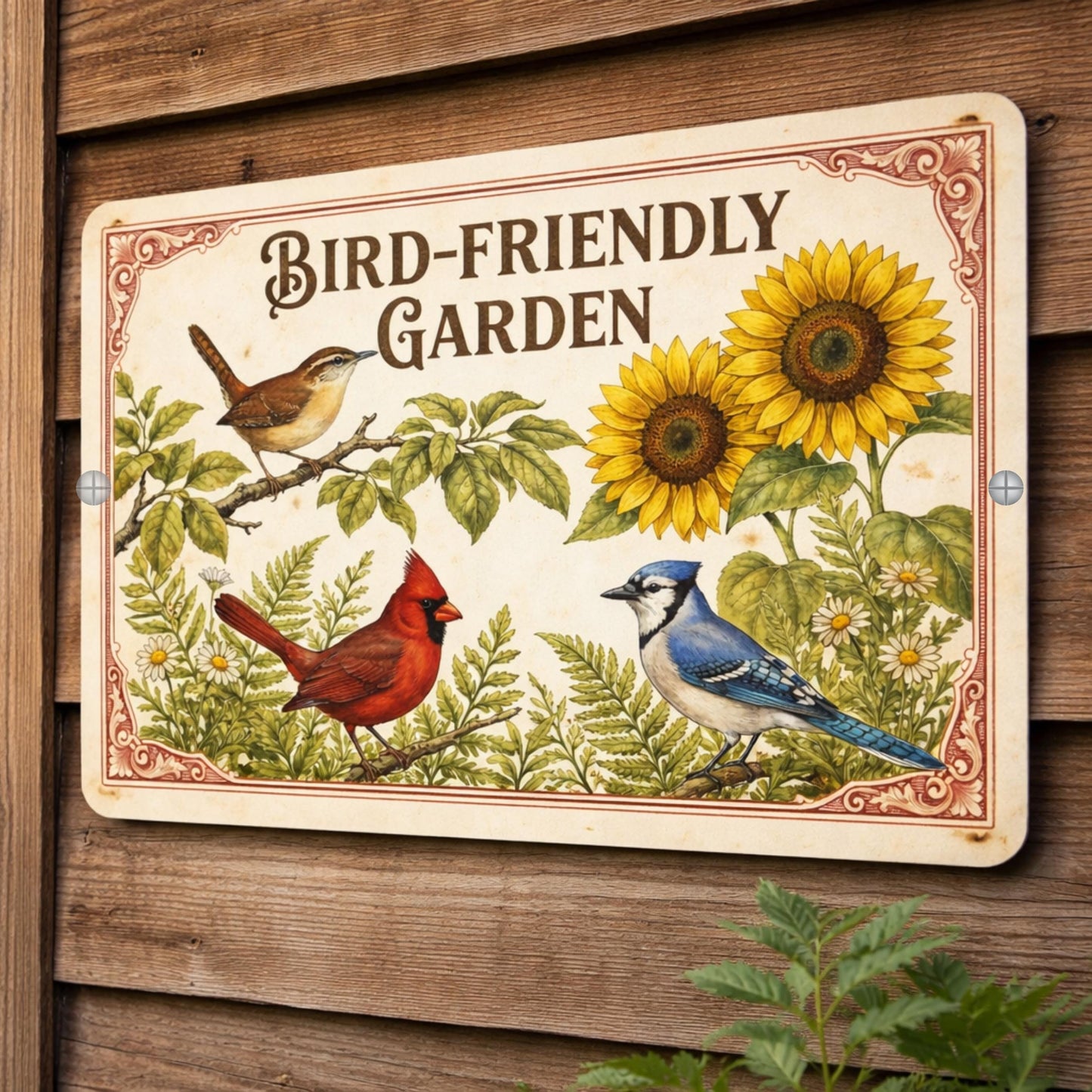 Bird Friendly Garden Habitat Sign