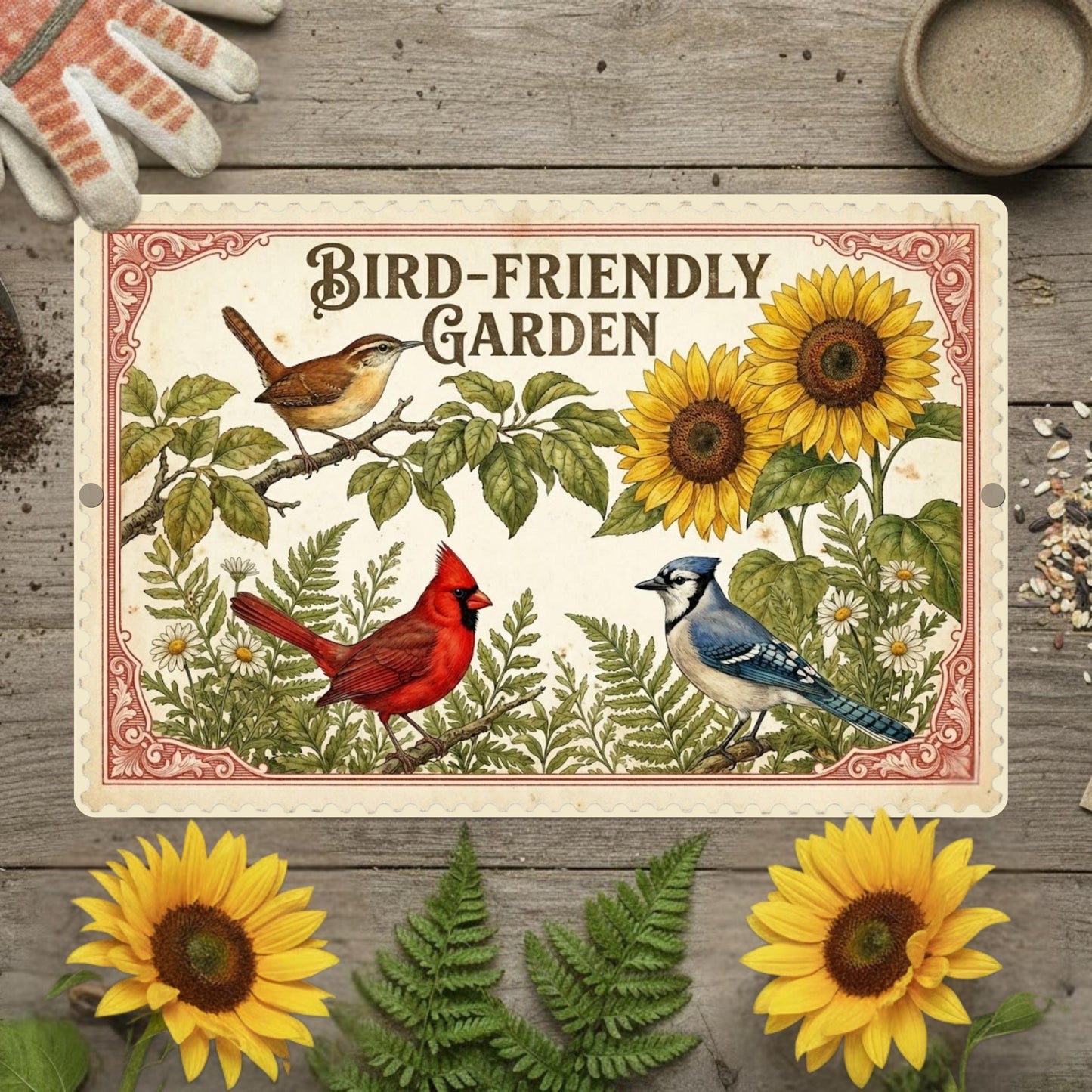Bird Friendly Garden Habitat Sign