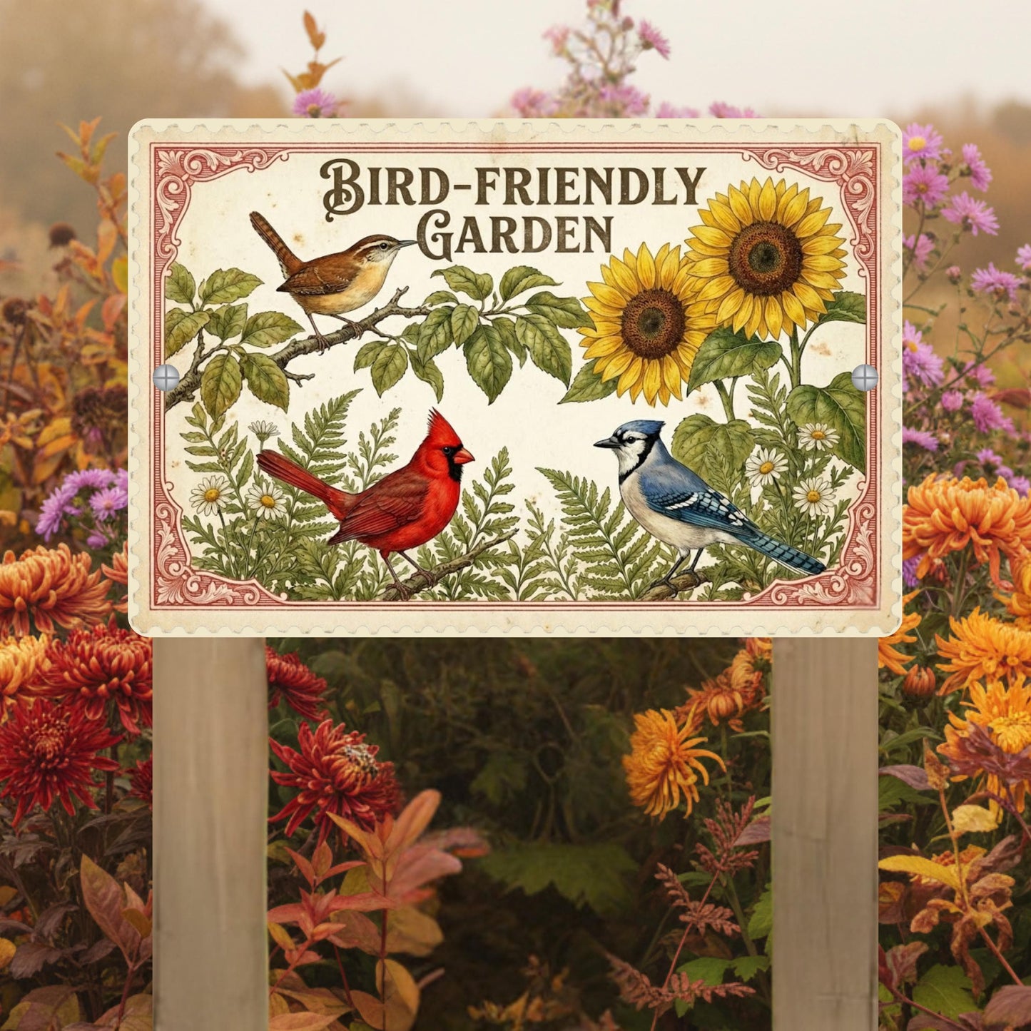 Bird Friendly Garden Habitat Sign