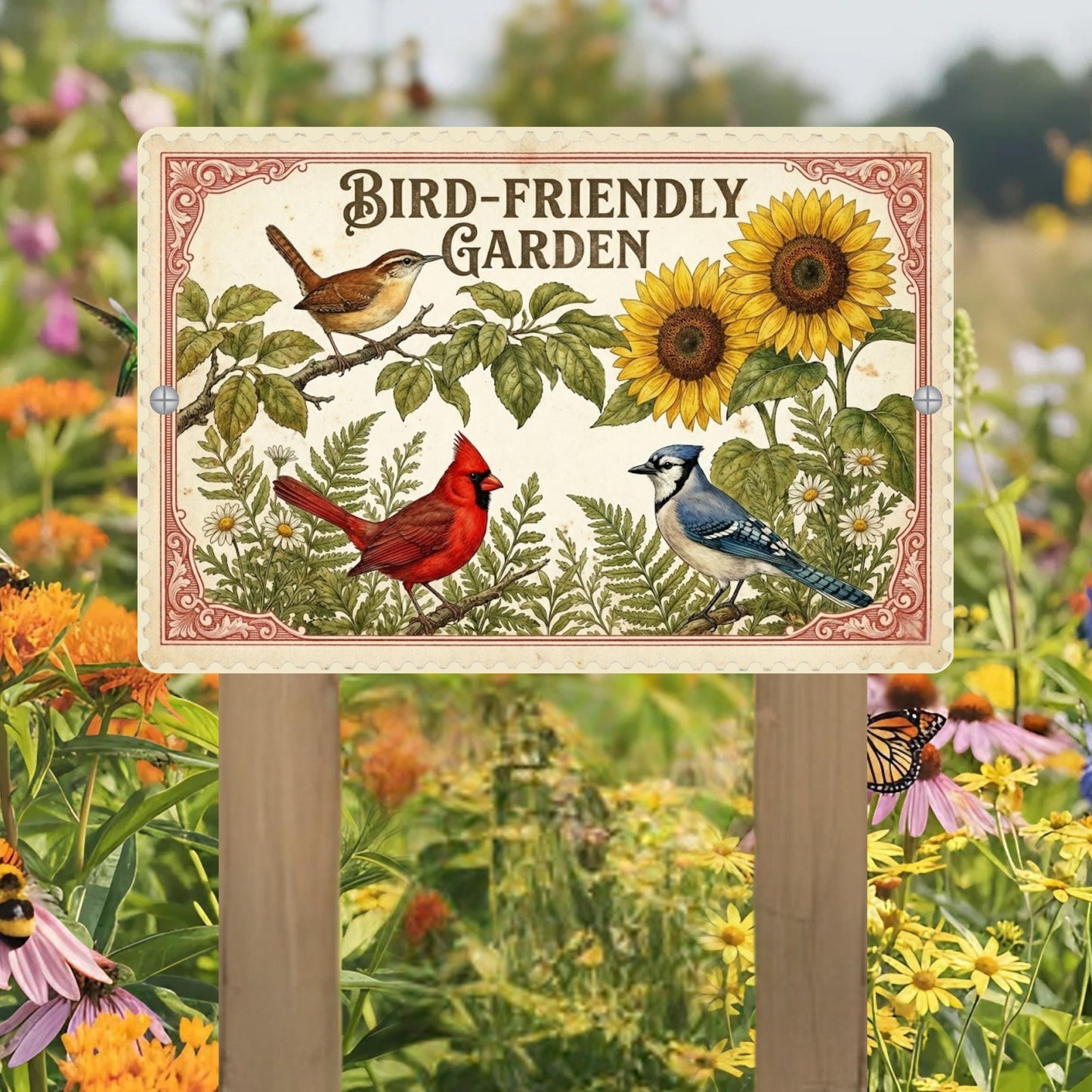 Bird Friendly Garden Habitat Sign
