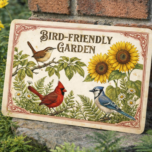 Bird Friendly Garden Habitat Sign