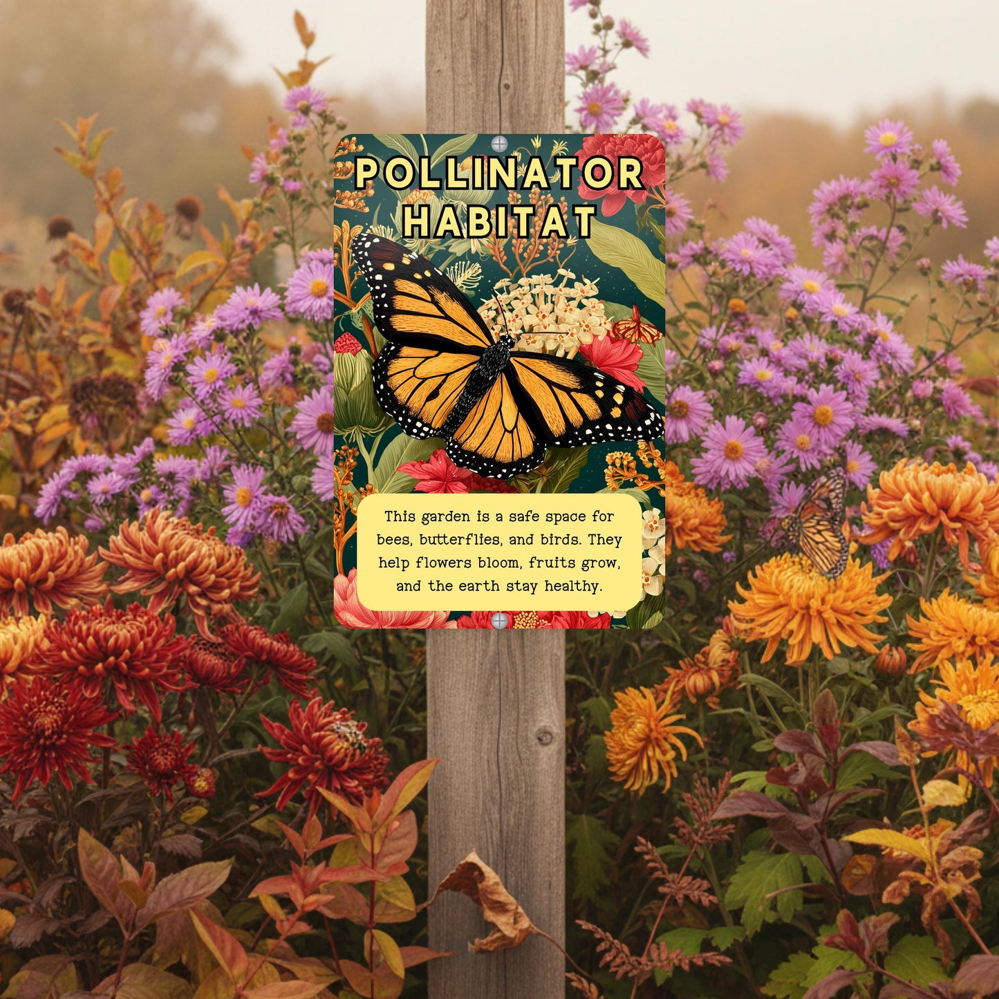 Native Plant Pollinator Habitat Sign