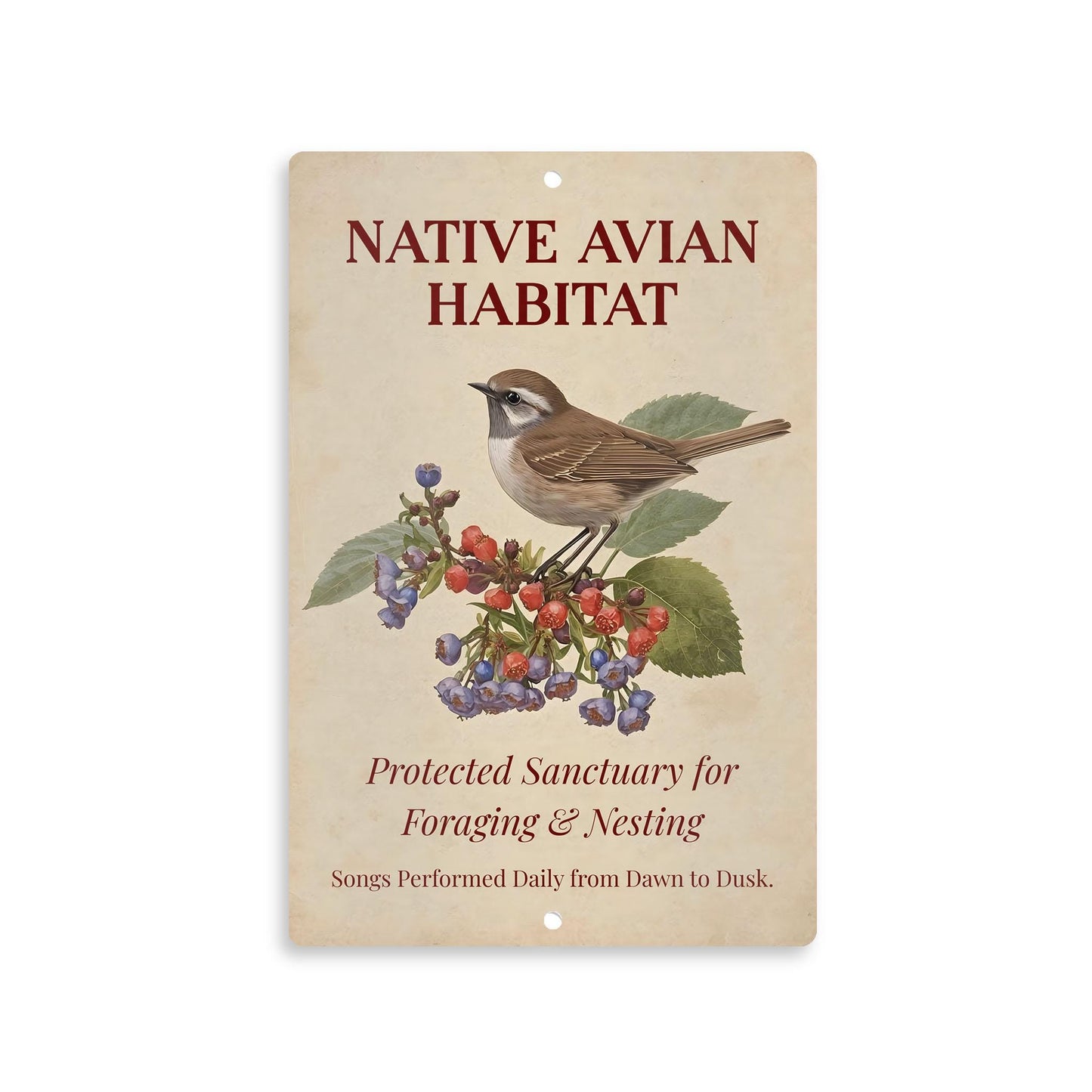 Native Avian Habitat Sign