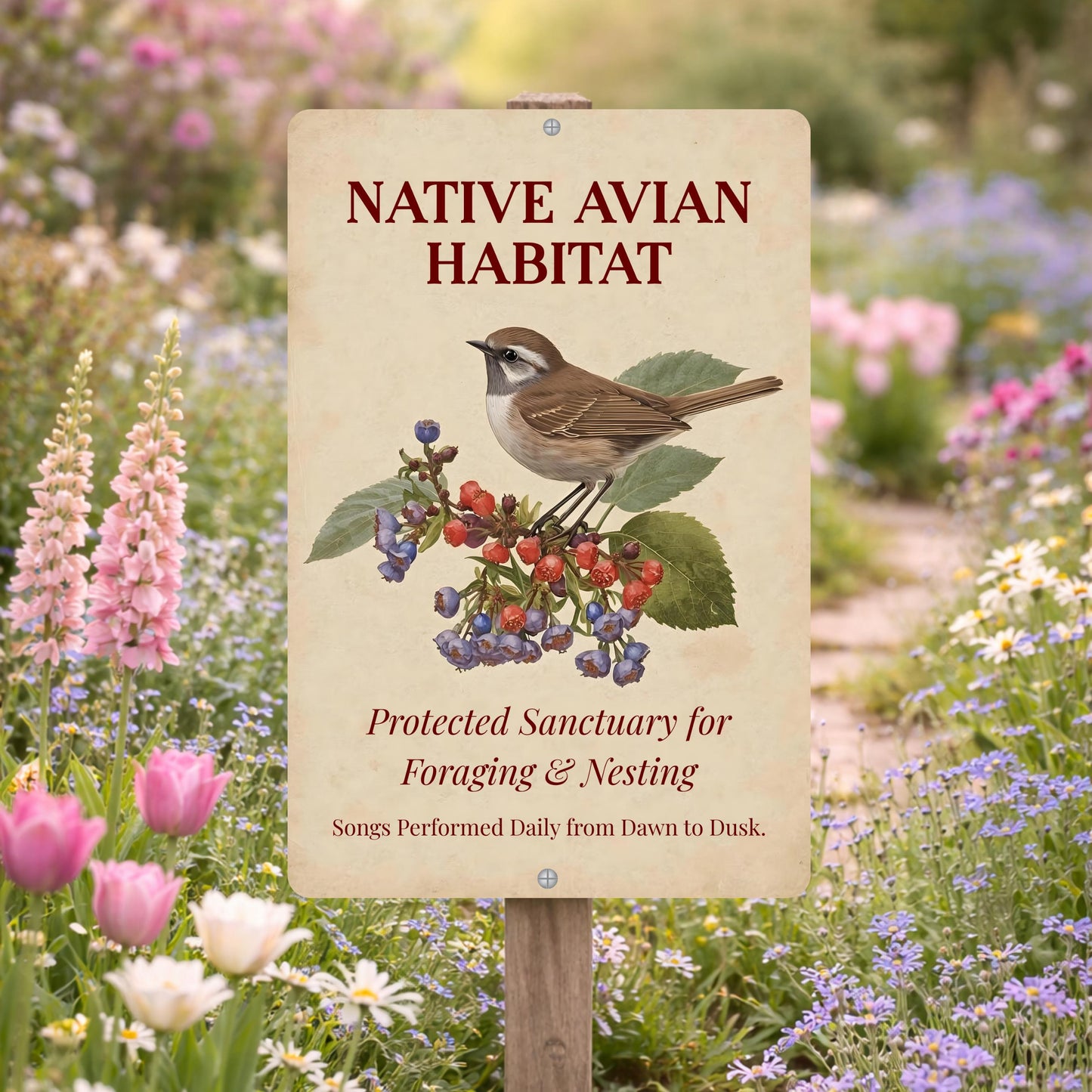 Native Avian Habitat Sign