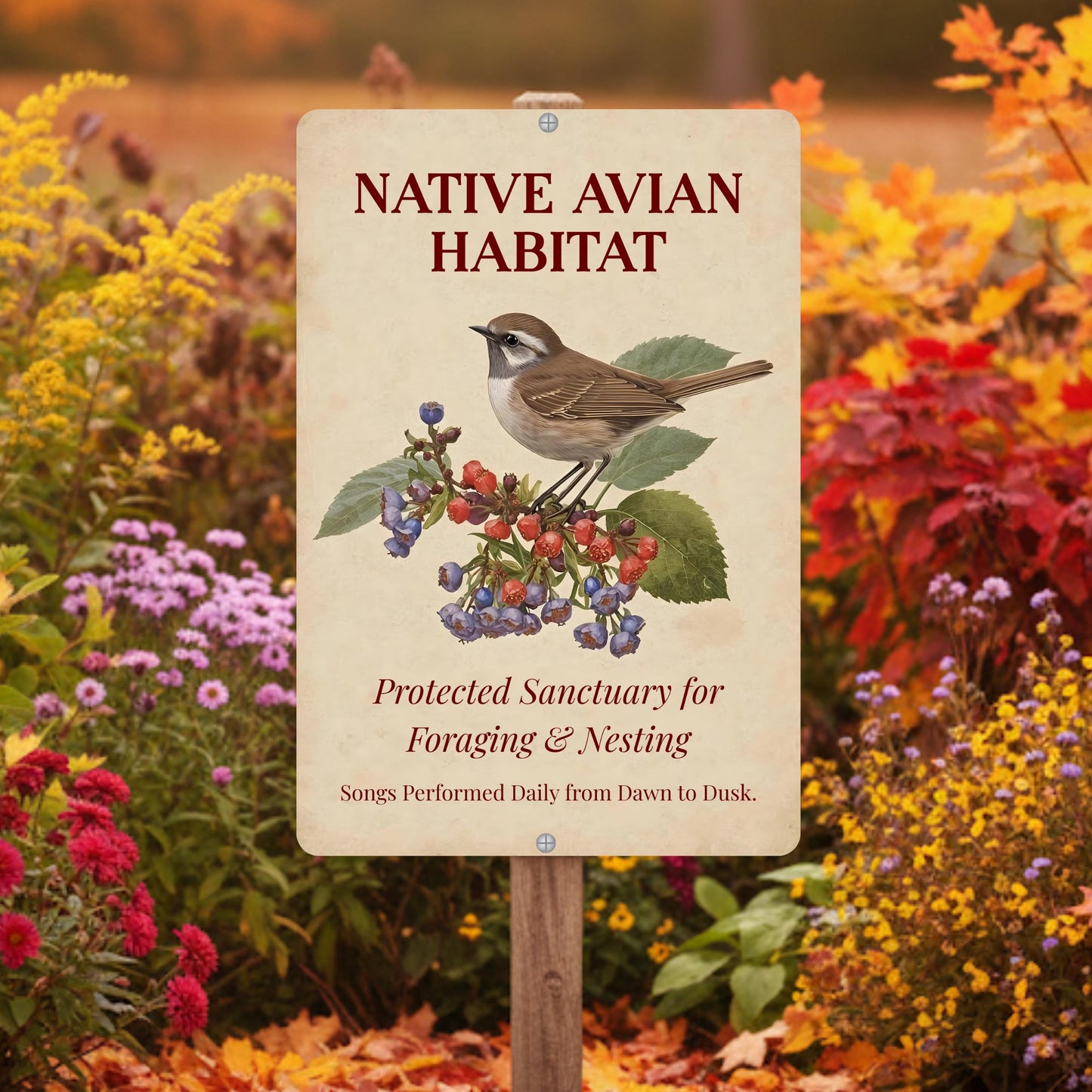 Native Avian Habitat Sign