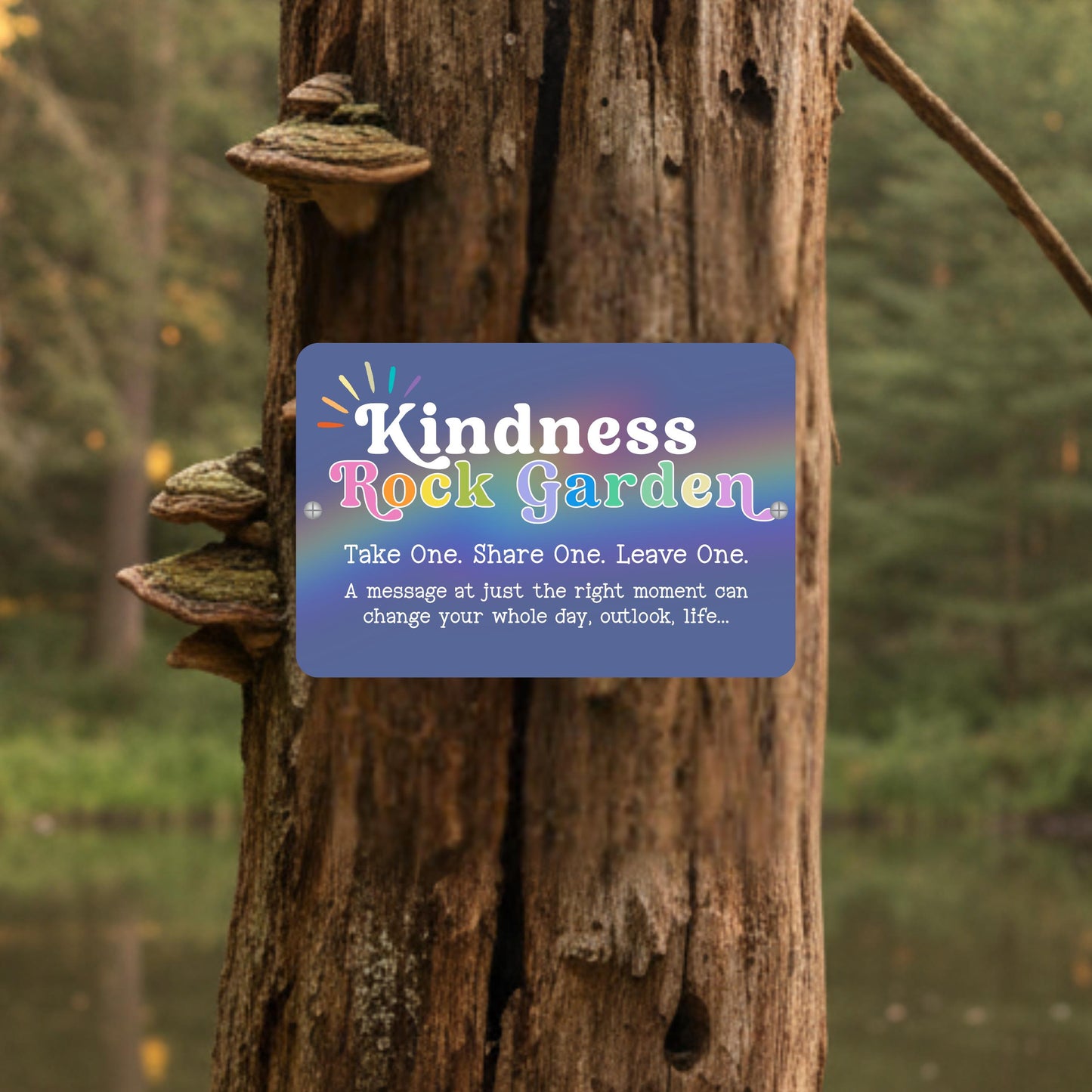 Kindness Rock Garden Sign, Painted Rocks Sign, Outdoor Rated Gift for Teacher