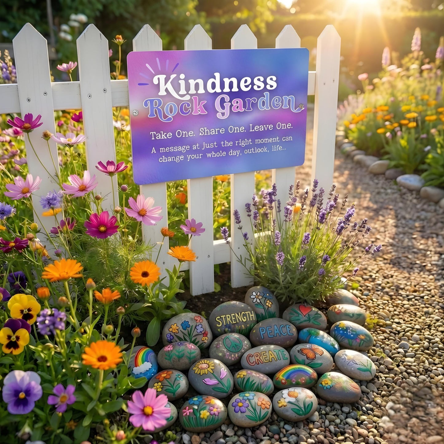 Kindness Rock Garden Sign