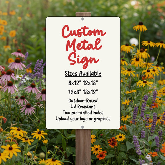 CUSTOM Pollinator Habitat Sign, Multiple Sizes, Outdoor Rated Aluminum Sign, Gift for Gardener
