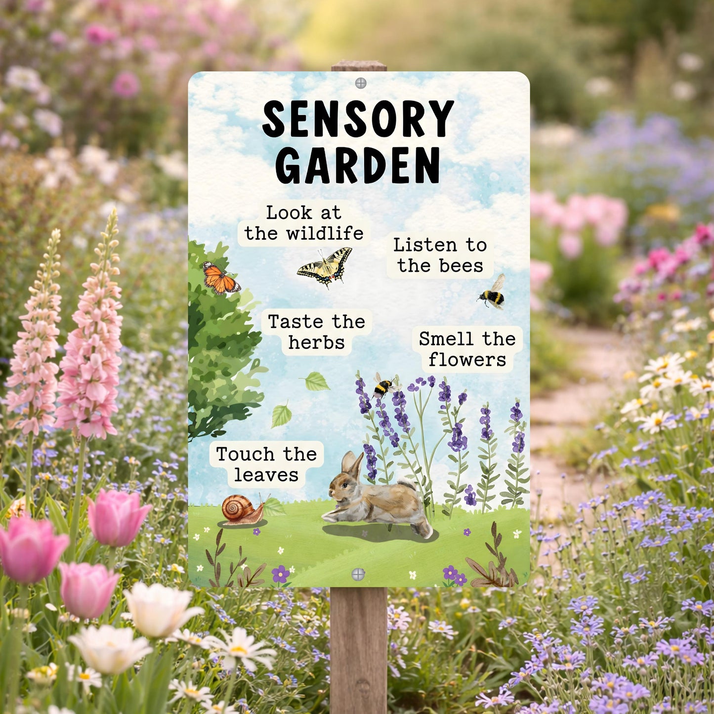 Sensory Garden Metal Sign
