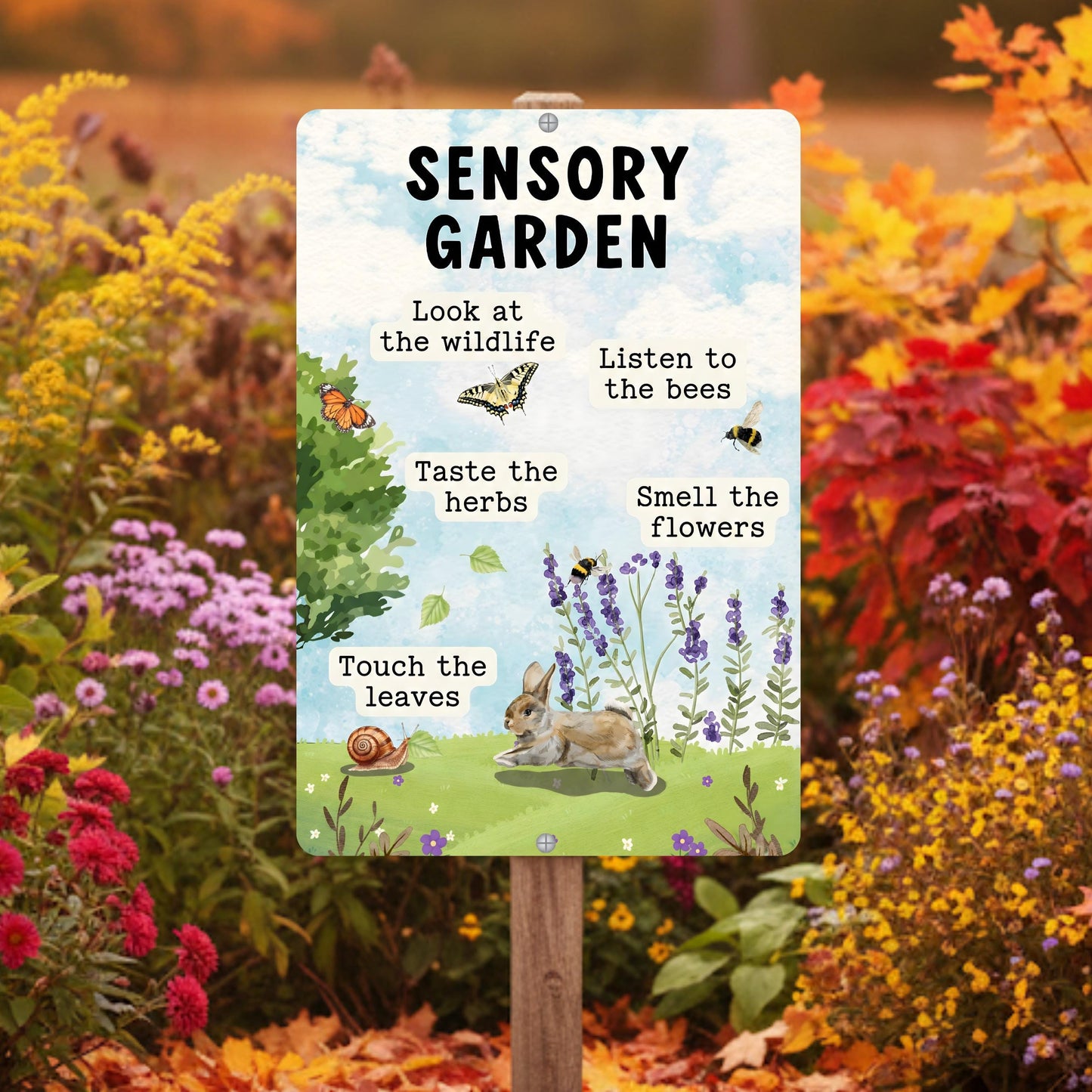Sensory Garden Metal Sign
